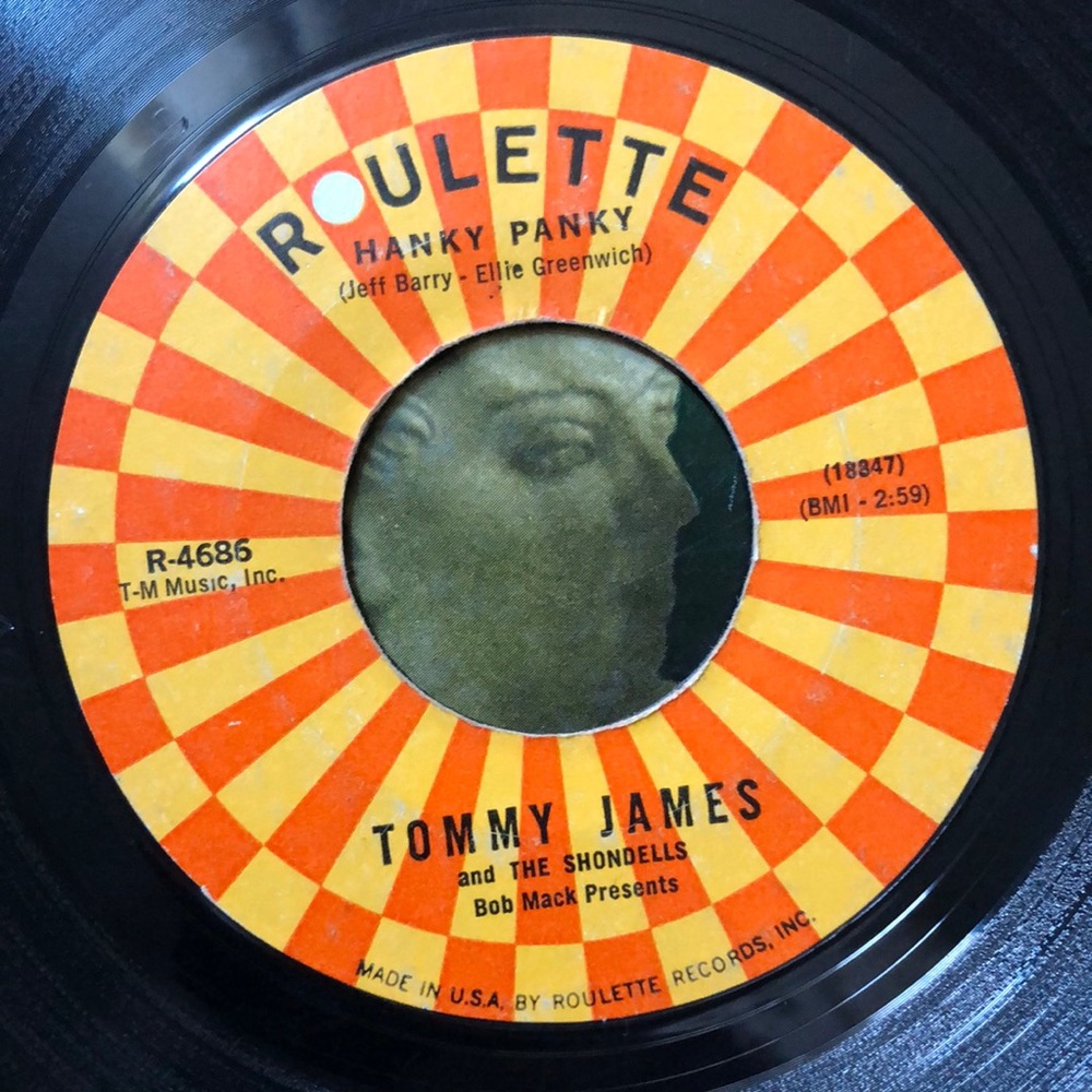 Tommy James Hanky Panky Vinyl 45 Record '66